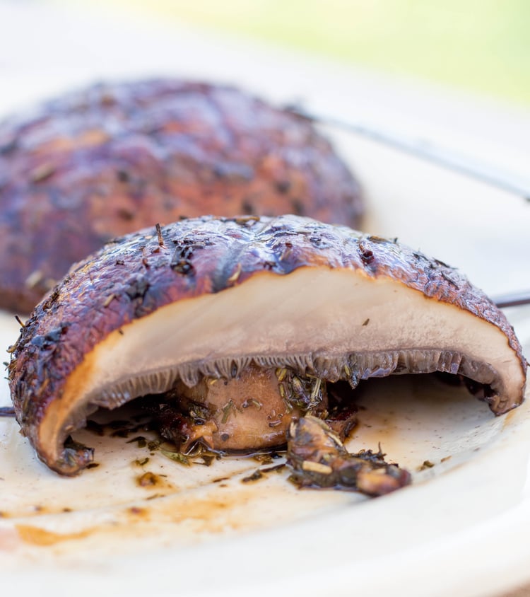 Grilled Portabella Mushroom “Steaks” with Homemade Marinade